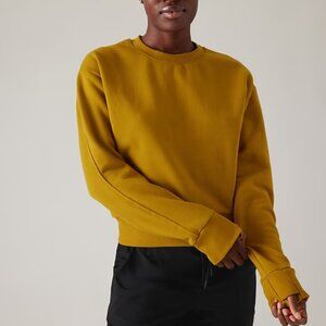 Athleta Retroplush Revive Crewneck Sweatshirt in Palo Verdi